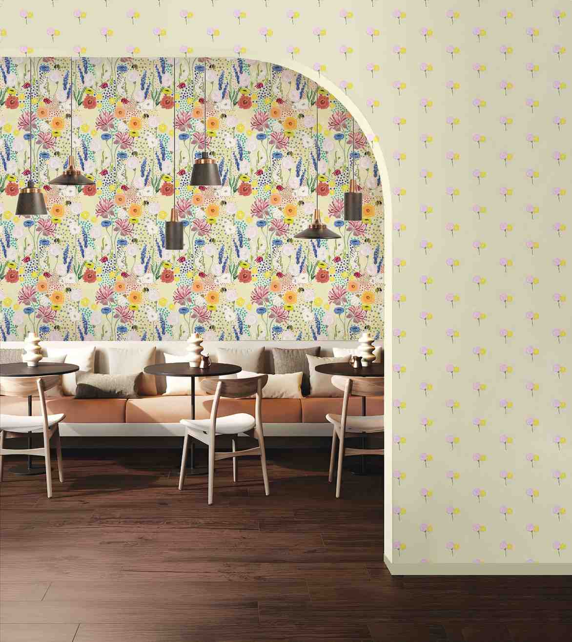 Bee Garden(Pale Yellow-Beige) (PS 214) - Image 2