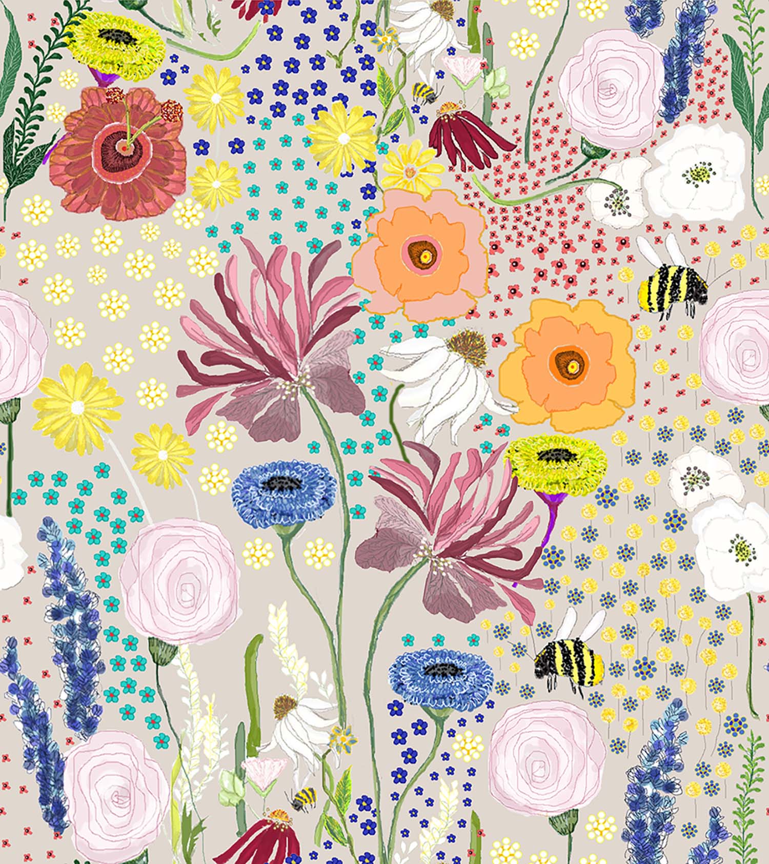 Bee Garden(Warm Beige) (PS 213)