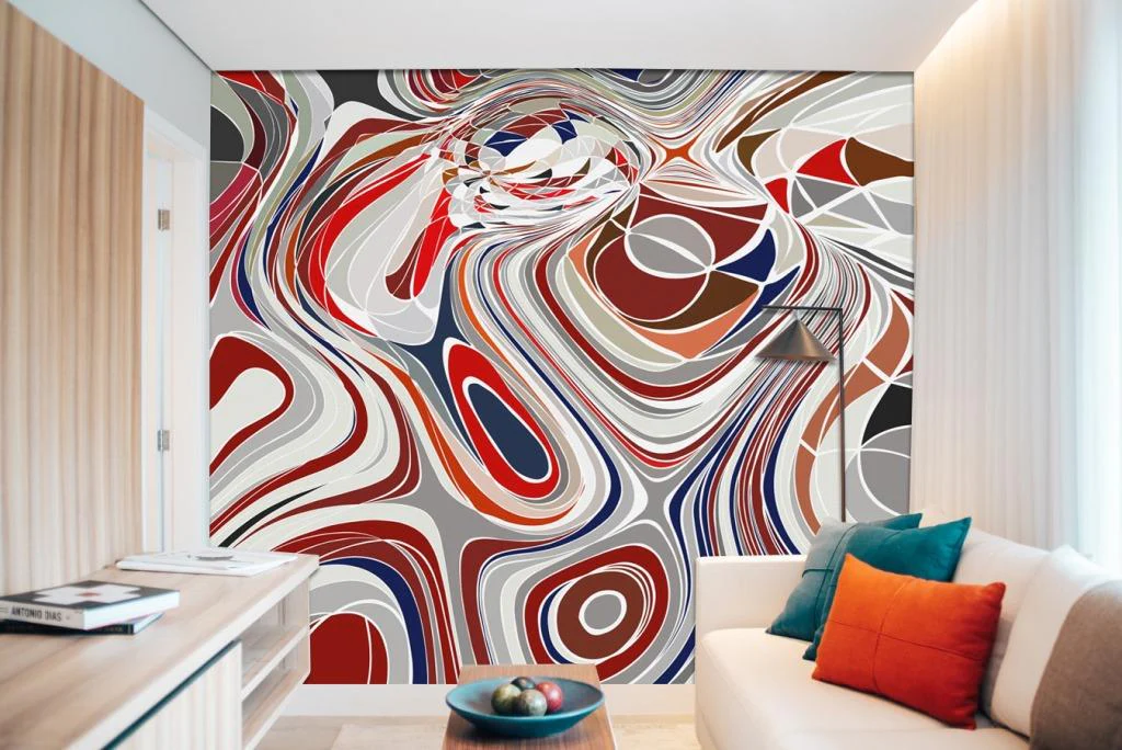Crimson Flow Abstract ( ORI 111 ) - Image 2