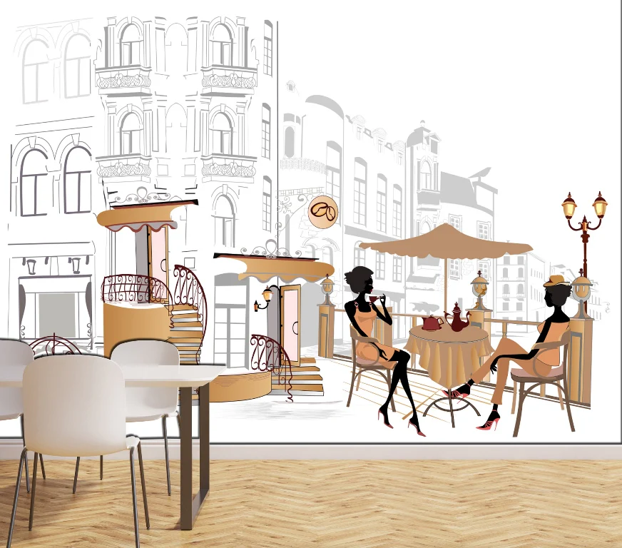 European Cafe Illustration ( COR 113 ) - Image 2