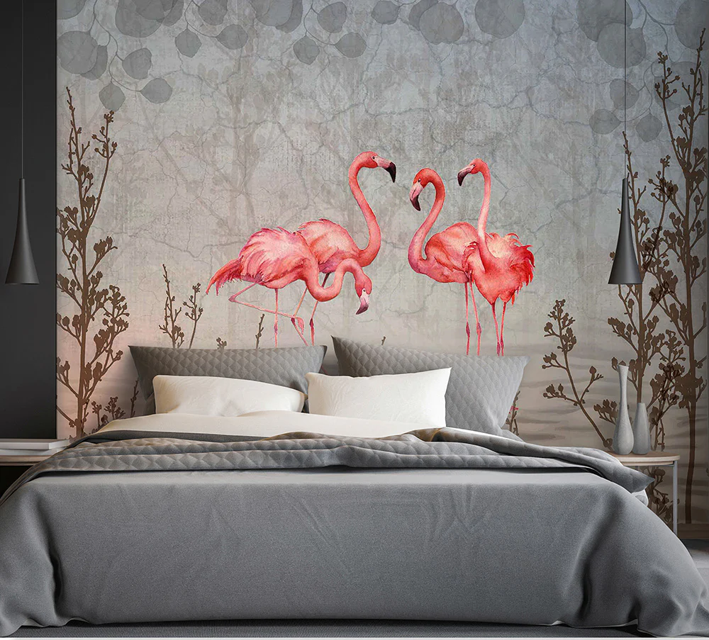 Flamingo Gathering Wallcovering (ART 116) - Image 2
