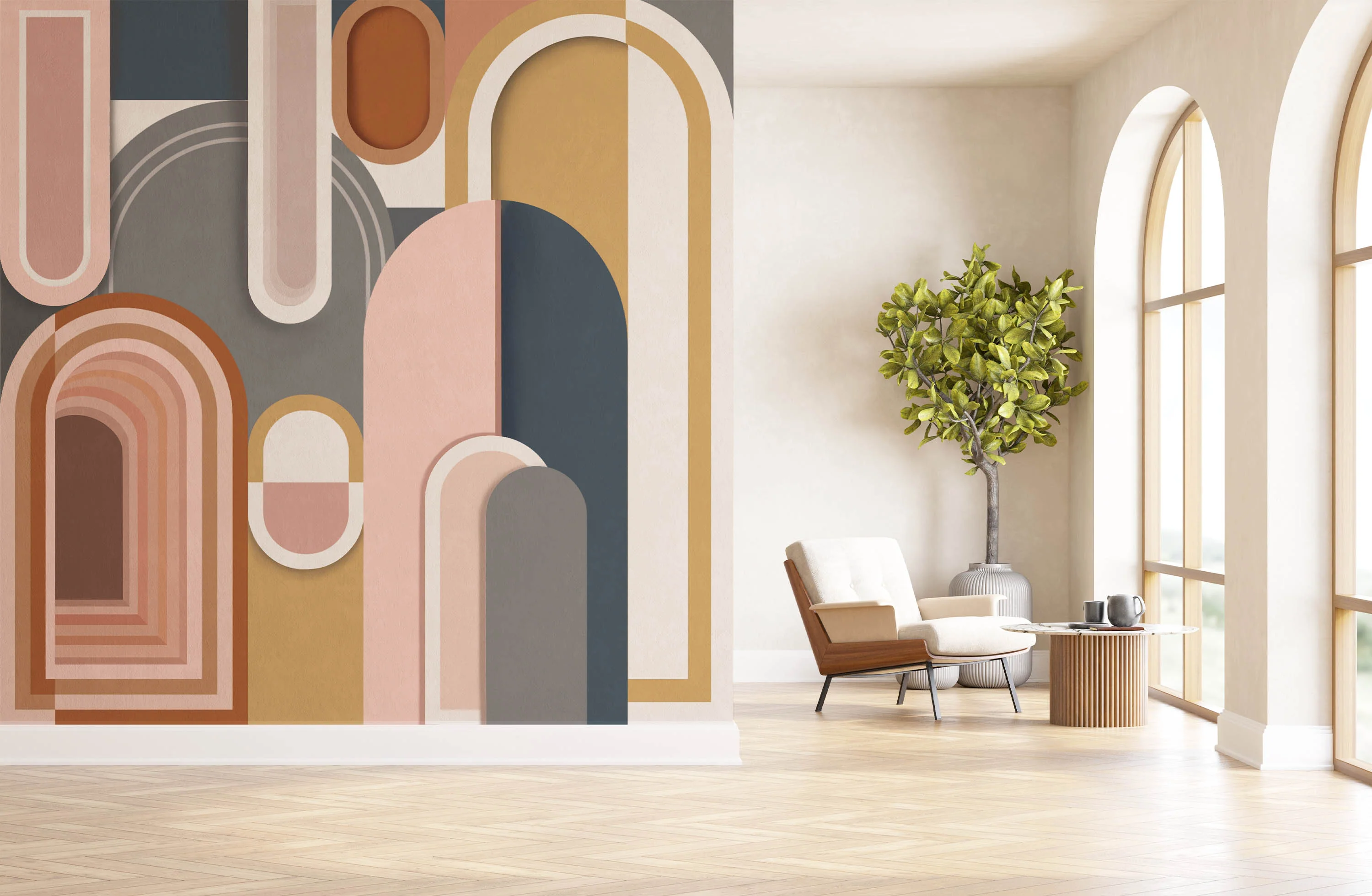 Geometric Echoes(Multicolor) ( ZHA 128 ) - Image 2