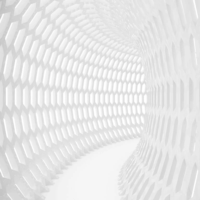 Geometric White Tunnel ( ABS 176 )
