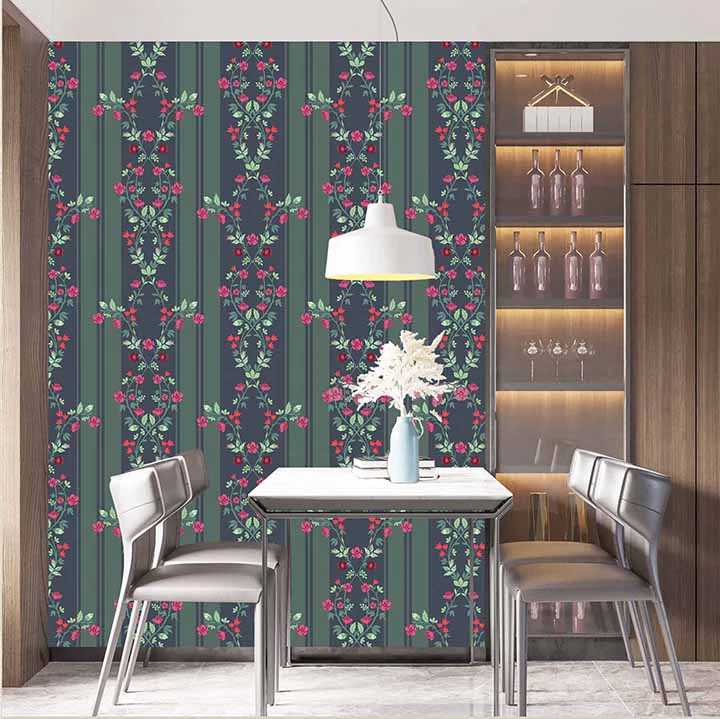 Midnight Floral Stripe (KM 4013) - Image 2