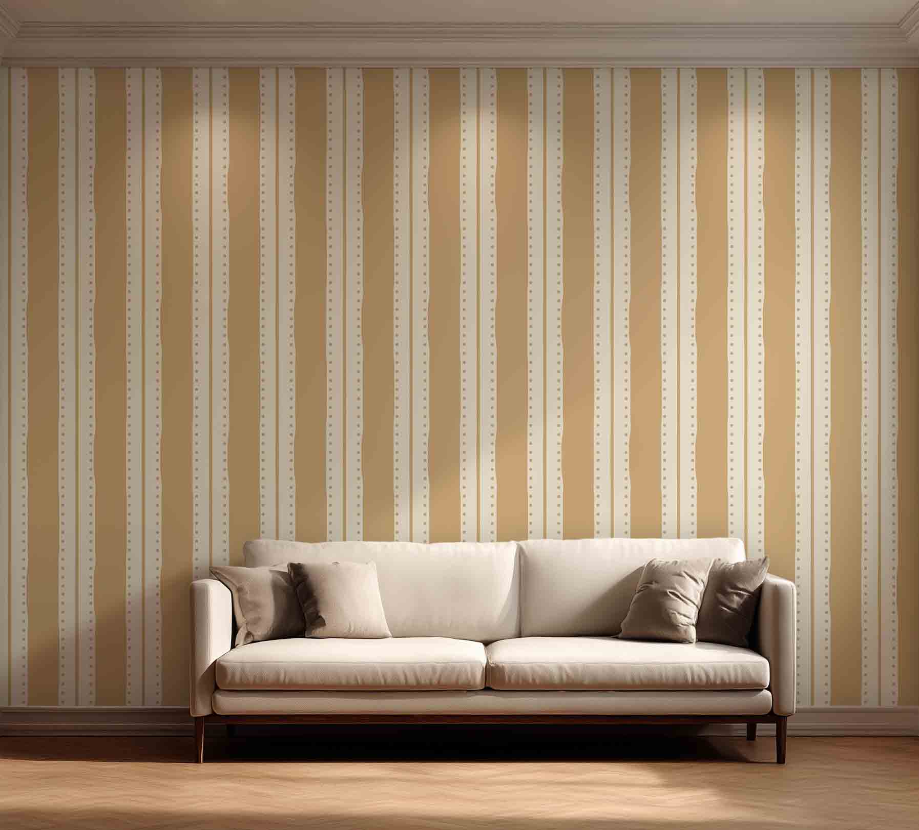 Ochre Weaves on Wallpaper (NRV 615) - Image 2