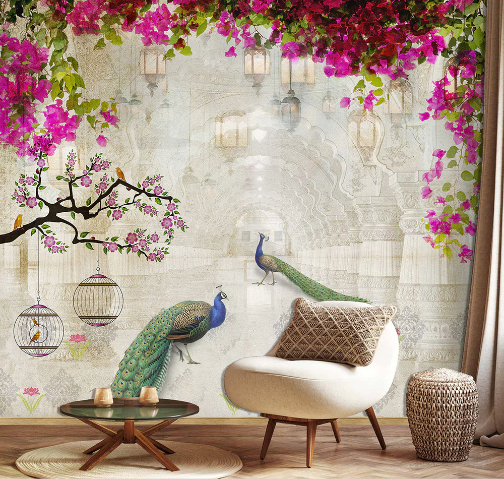 Peacock Paradise Wallcovering (ART 128) - Image 2