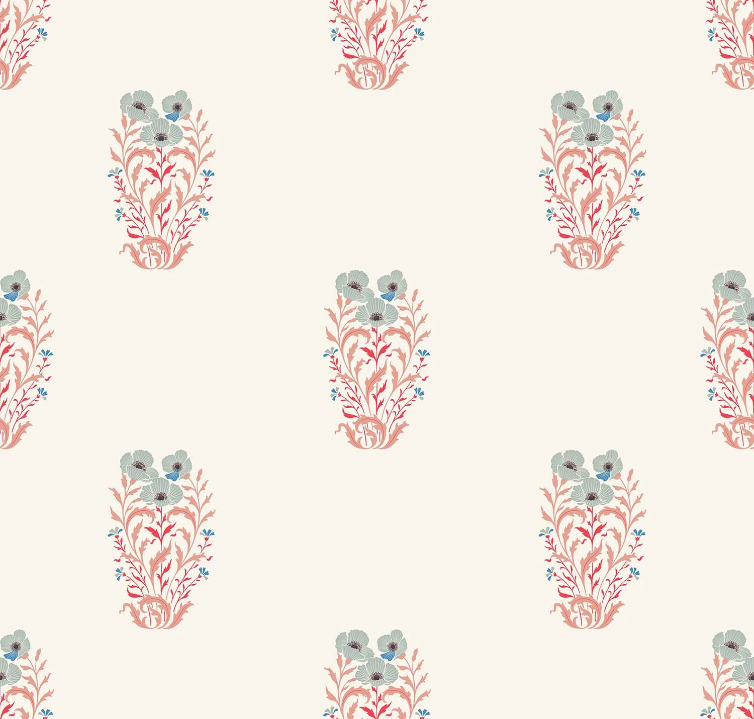 Poppy Love(Ivory,Dusty Rose) (PS 143)