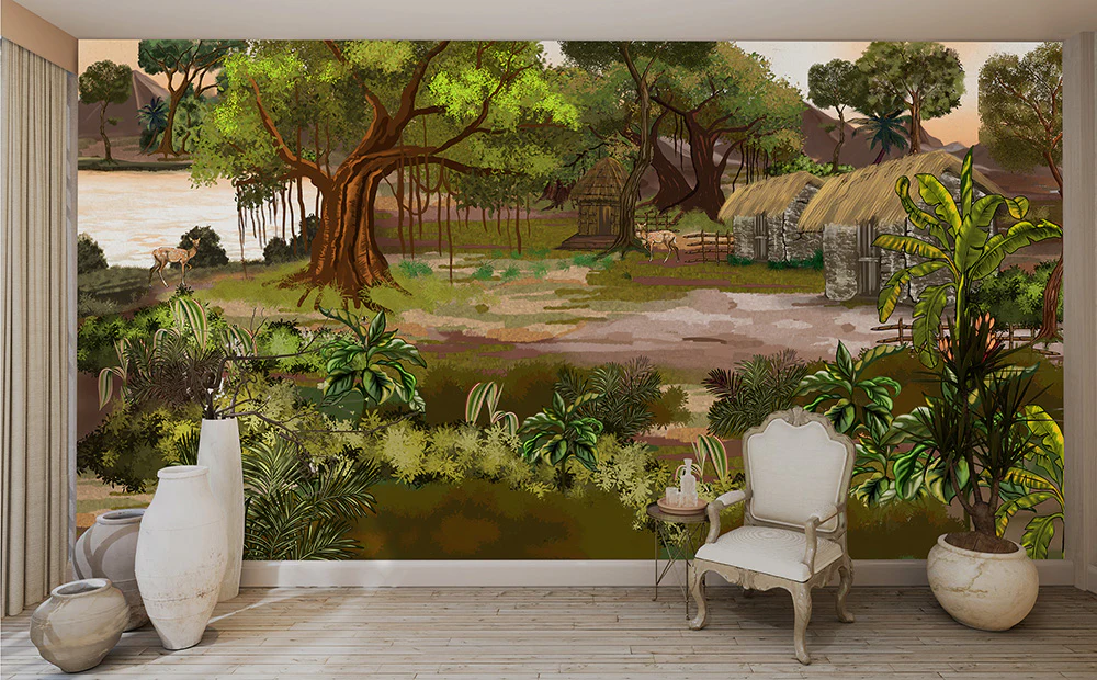 Serene Village Wallcovering (ART 131 B) - Image 2