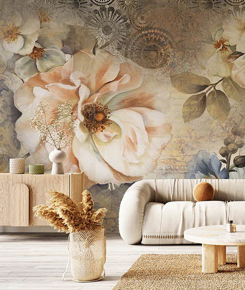 Vintage Petals(Cream) ( ZHA 159 ) - Image 2